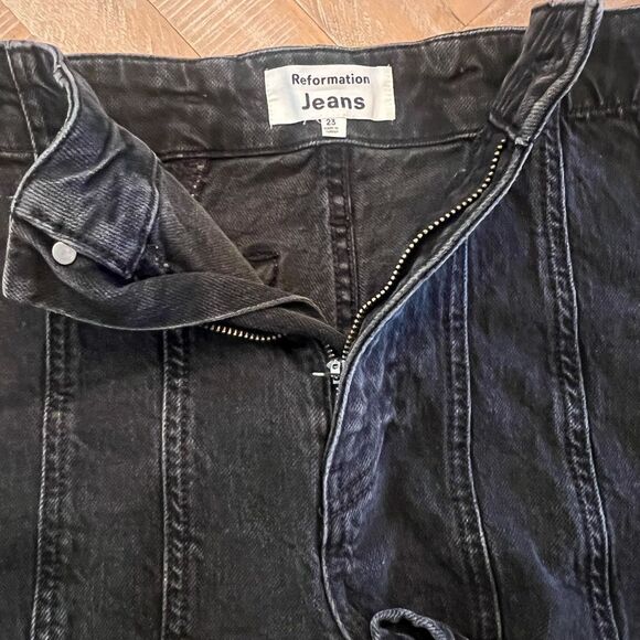 Reformation Dark Denim Jean Shorts - Picture 6 of 9